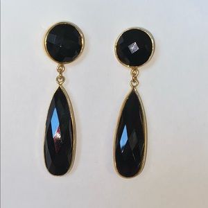 Onyx drop earrings